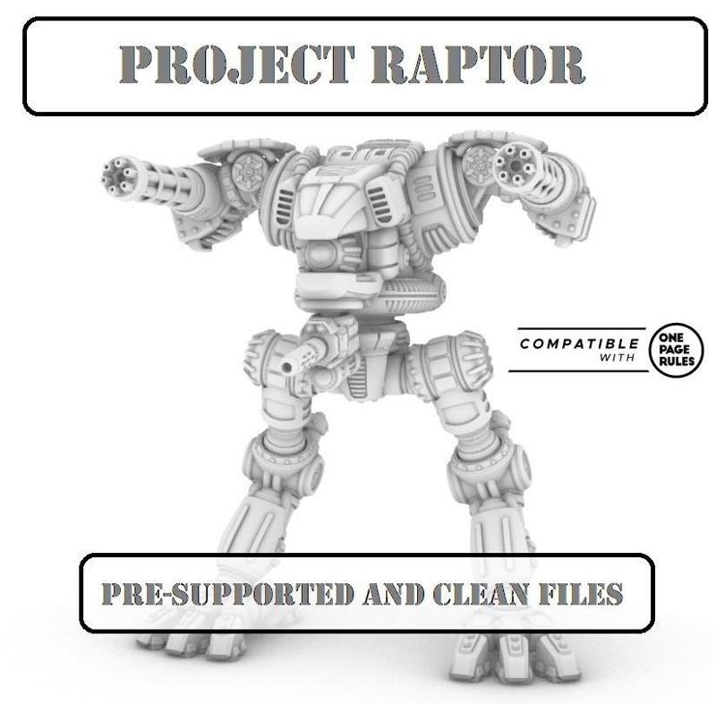 28mm Project Raptor Fast Attack Combat Walker-Raptor A