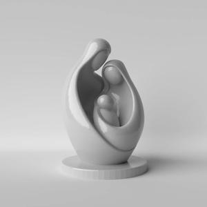 Minimalist Mary Family Catholic Religious Sculpture