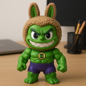 Labubu - Hulk DC Comics statue - 3D print