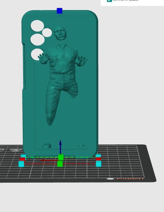 Samsung A-54 han in carbonite star wars phone case