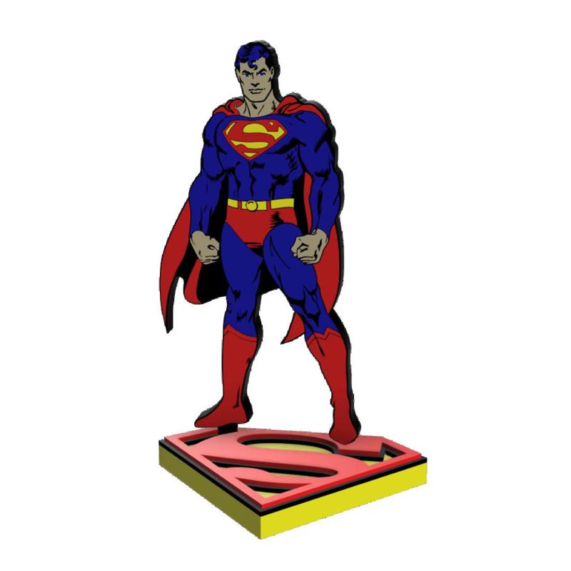 3D MULTICOLOR LOGO/SIGN - Classic Standing Superman (AMS)