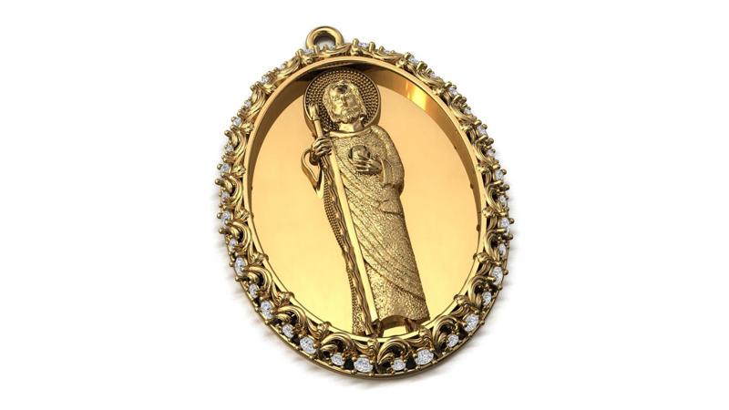 St. Jude Pendant – High Detail 3D Print Model (STL/3DM)