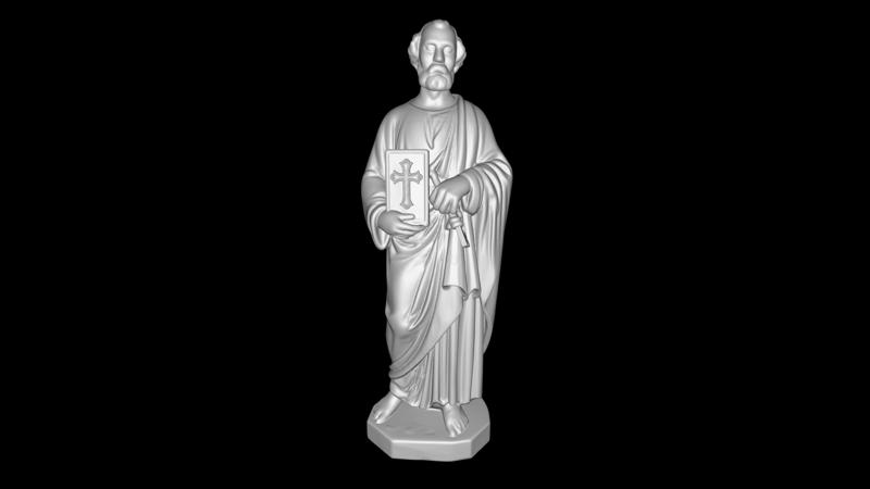 Saint Peter Apostle – Statue With Keys & Gospel Book • Printable STL