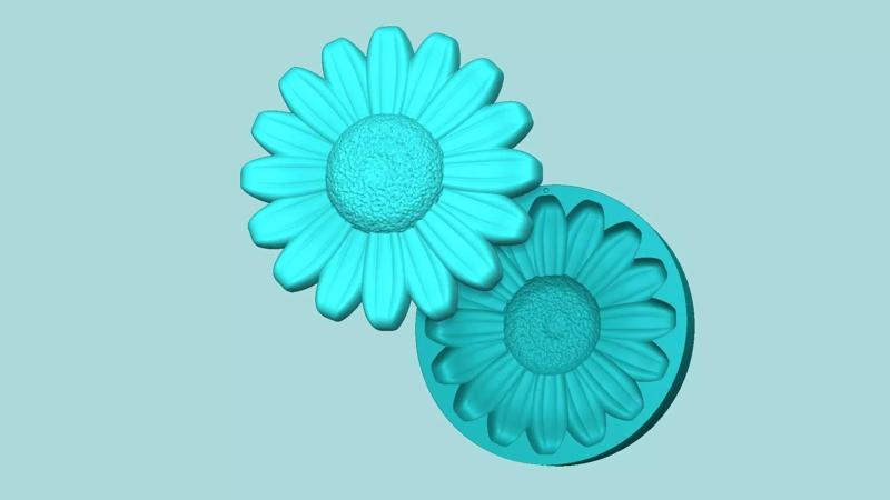 Sunflower 01 - Silicone Mold Maker - Template