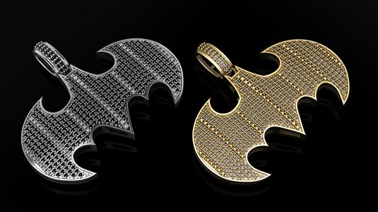 Hip Hop Batman Style Pendant 3d Printable Model