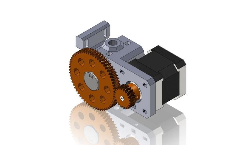 Cyborg Geared Bowden Extruder - With Herringbone Gears and Simplified Hardware