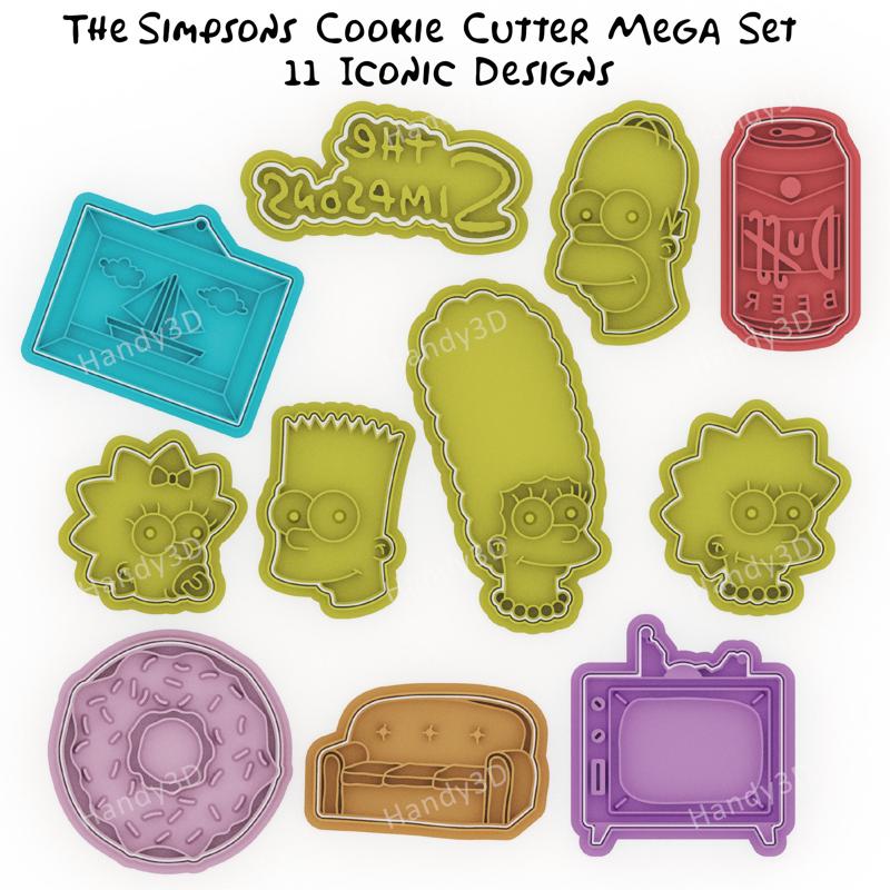 🟡 The Simpsons Cookie Cutter Mega Set - 11 Iconic Designs