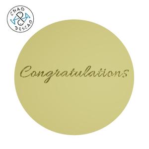 Congratulations - Stamp Outboss - Cookie - Fondant - Polymer Clay