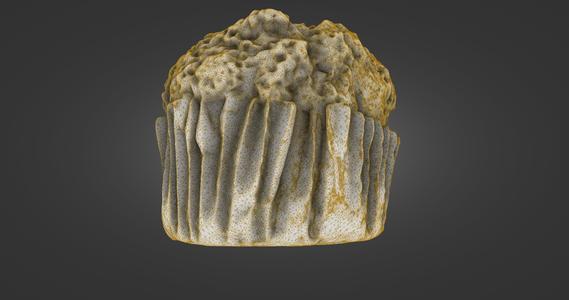 Pistachio Muffin — Laser-Scanned 3D Model (500k & 1.5M OBJ/STL) - By ScanPantry