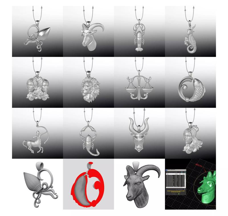 Zodiac Pendants Collection 003