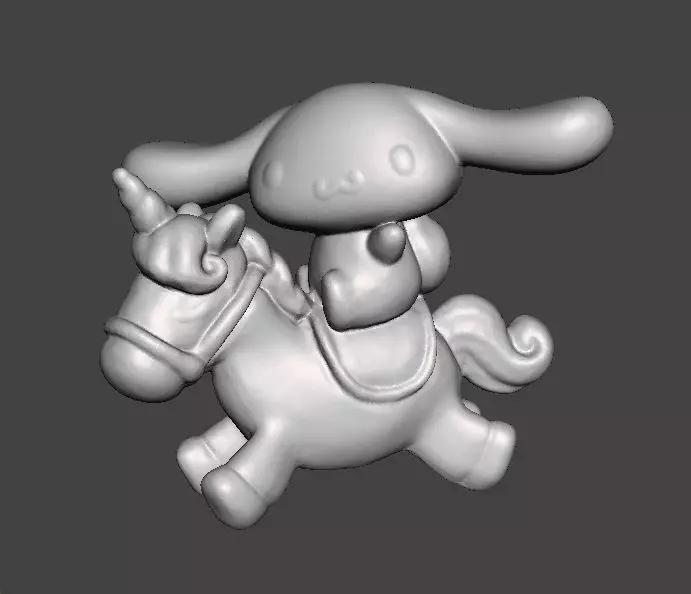 CINNAMOROLL ON UNICORN PVC FIGURE MODEL TOY GASHAPON