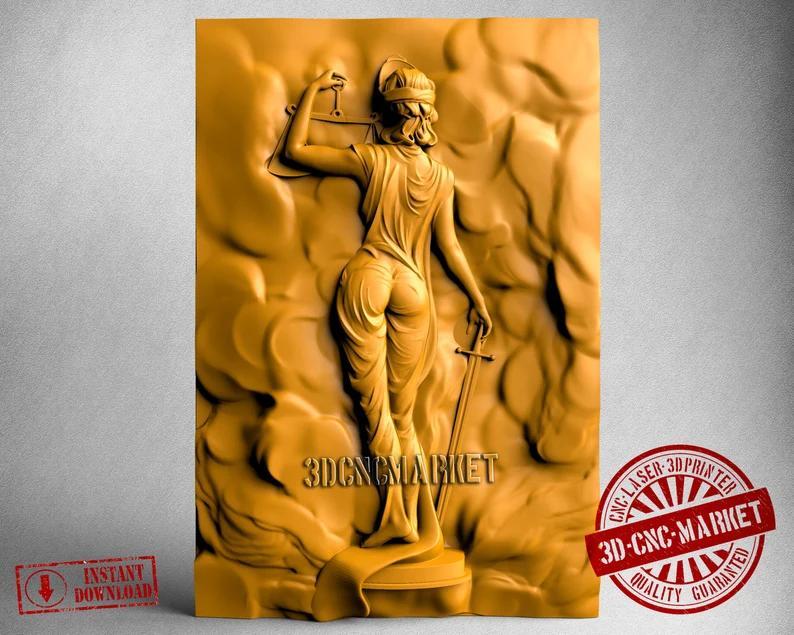 Lady of Justice STL, Lady of Justice 3d figure, stl, 3d printer STL files, 3d printing stl, best stl, STL files, stl file 3d printing