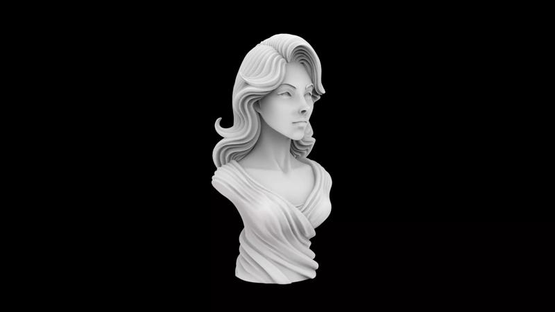 Woman Bust Sculpture 3D Print Model