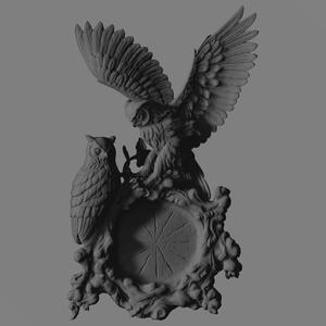 owl clock cnc design