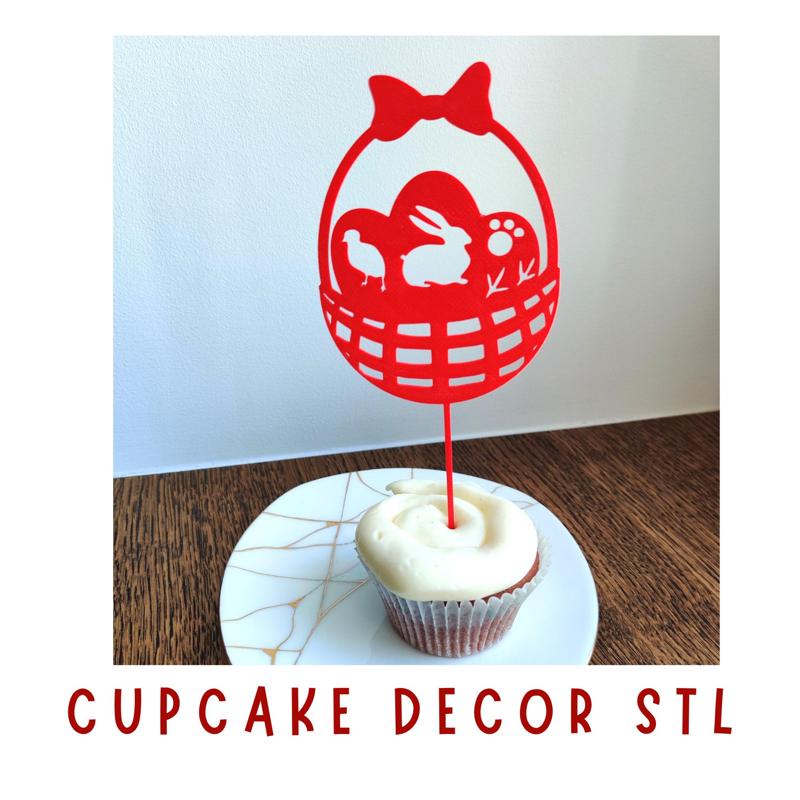 Easter Basket Cupcake topper
