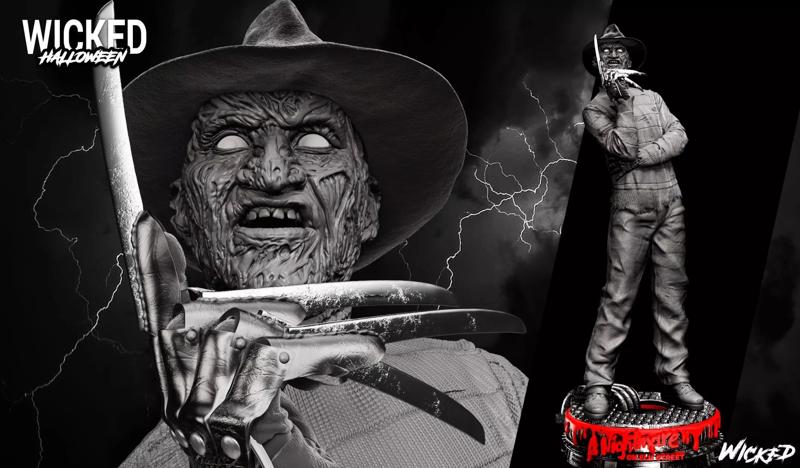 Wicked Movies Fredy Krueger Sculpture ready for 3d printing