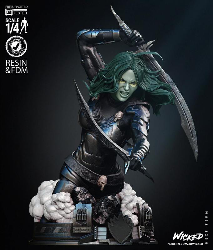 Wicked Marvel Gamora Bust