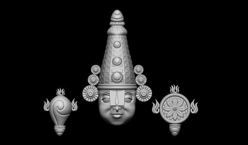 Tirupati Shankh Chakra 3D Printable Model