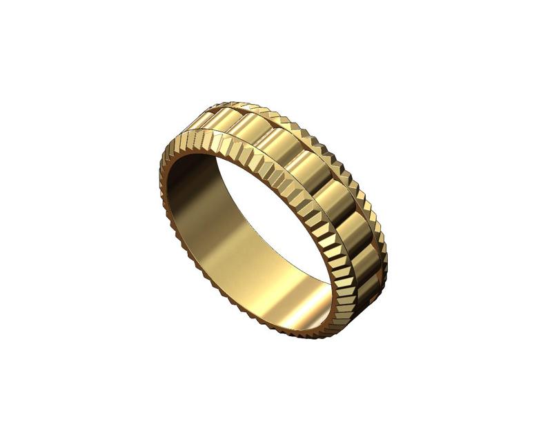 Watch bezel presidential link band US size 7 to 11 3D print model