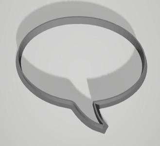 Text Bubble Shaped Cookie Cutter