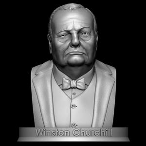 WINSTON CHURCHILL 3D MODEL SCULPTURE