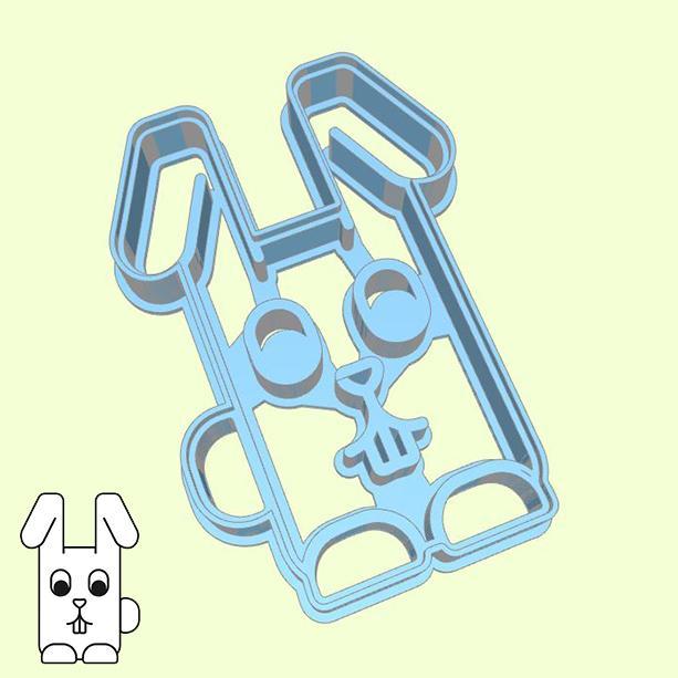 Easter (pascha) cookie cutters - easter bunny  (style 7)