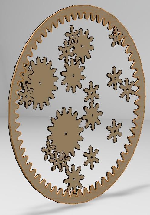 Wood Gear Laser and Shopbot Files