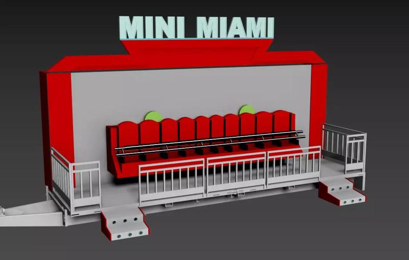3D Printable MINI MIAMI Fairground ride kids funfair