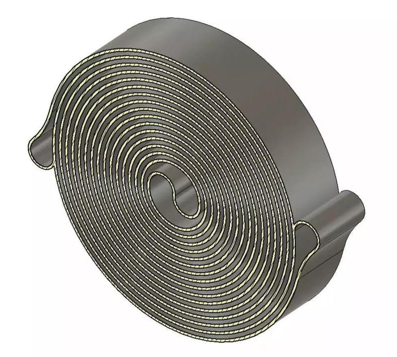 Heat exchanger spiral for water or air High efficiency