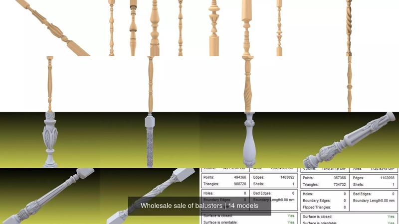 Wholesale sale of balusters 3D Model Collection