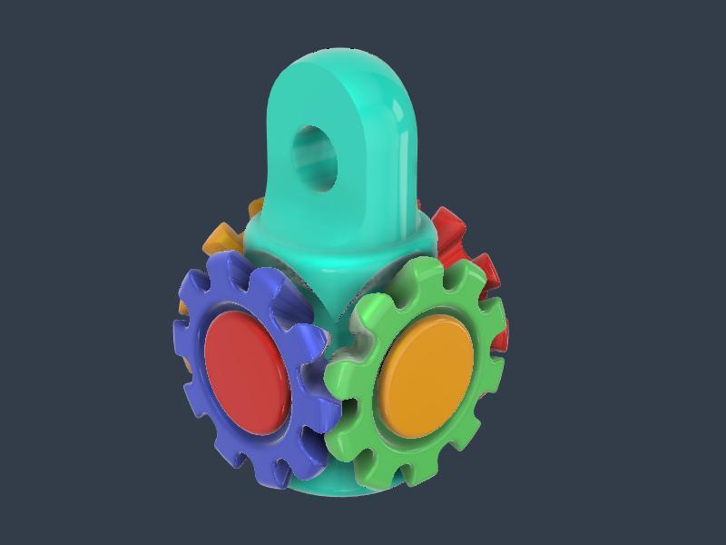 Keychain, kinetic toy