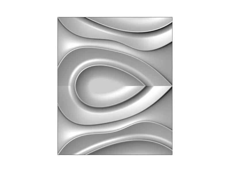 Teardop ripple wave wall art carving relief sculpture panel