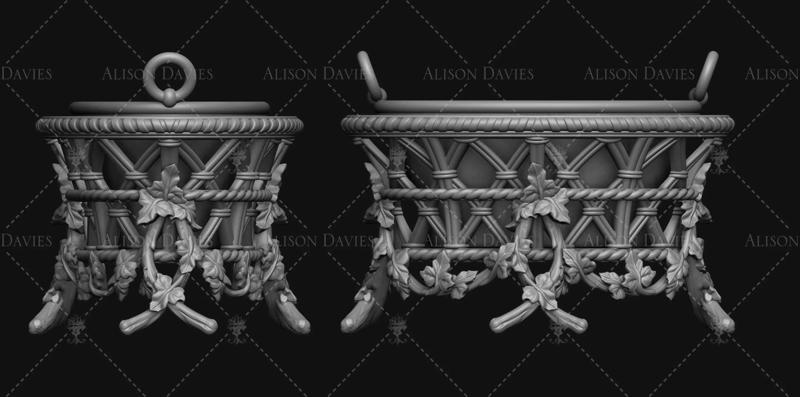 Jardiniere Planter French 3D print model