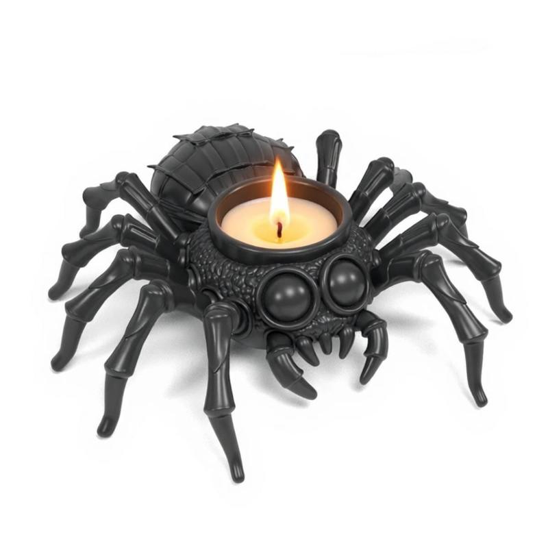 Halloween candle holder spider