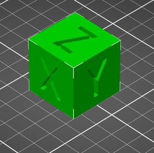 XYZ Calibration Cube 30x30x30mm