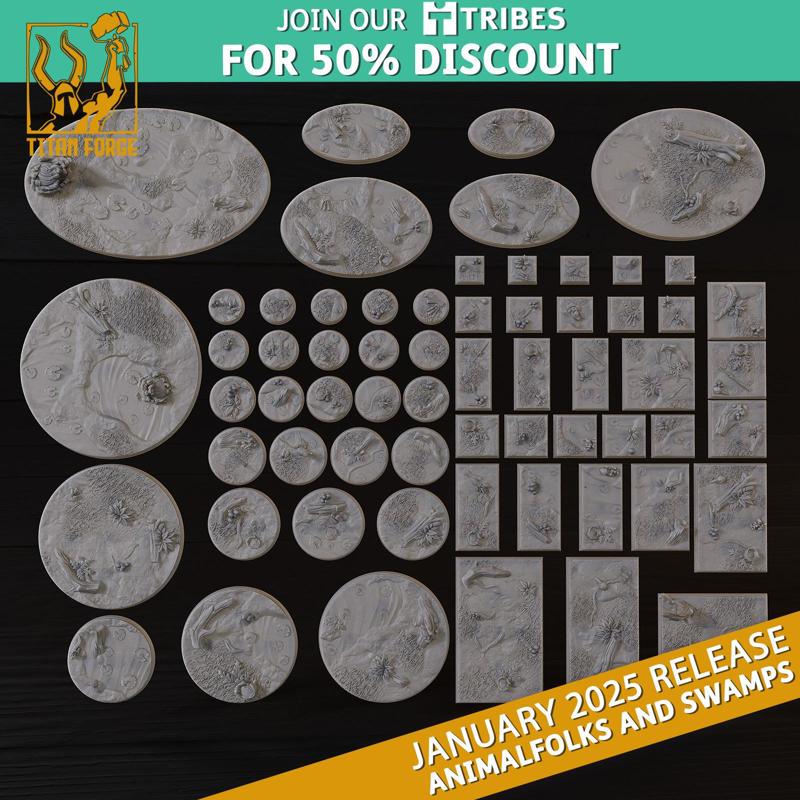 Bases - Animalfolks and Swamps - Titan Forge Miniatures January 2025