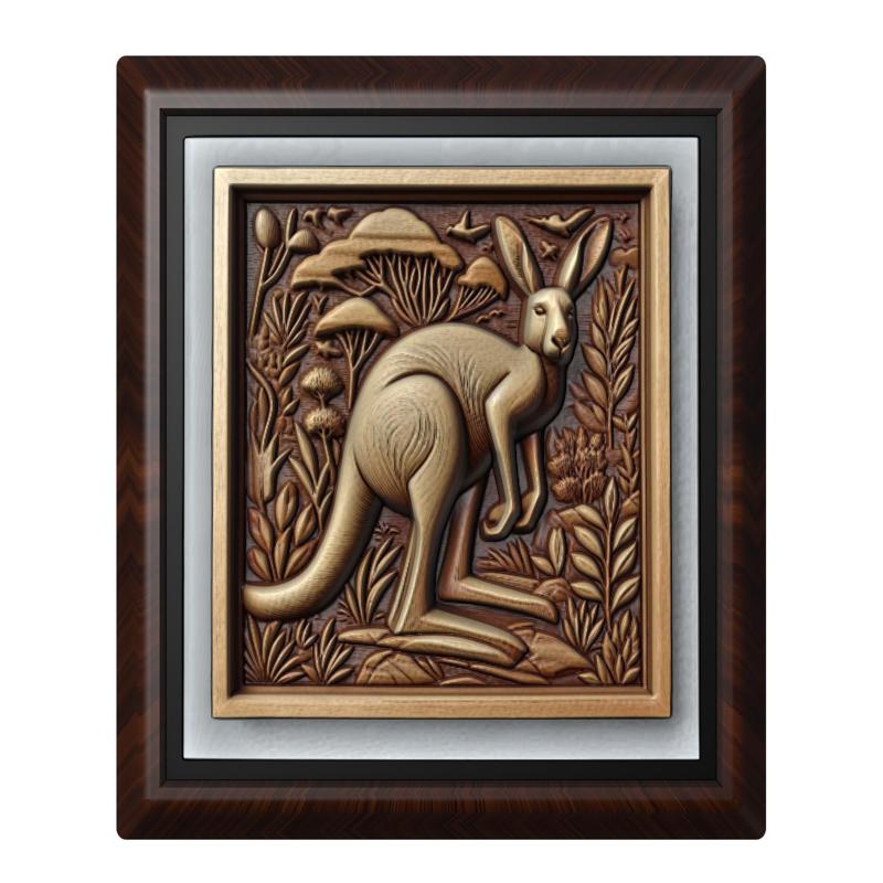 Kangaroo animal wall art relief wall decor