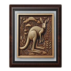 Kangaroo animal wall art relief wall decor