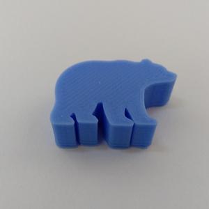 Bear Meeple Silhouette – 3D Printable Game Token