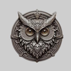 Owl Animal Head Owl Animal Medallion for CNC Router Laser & 3D Printer