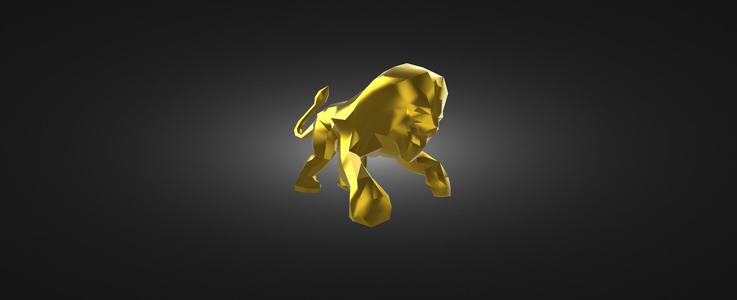 Low-poly lion