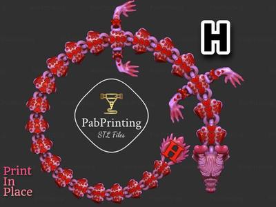 PERSONALISED HEARTS FLEXI DRAGON "H"