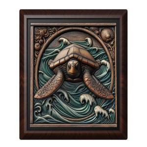 Sea Turtle animal wall art relief wall decor