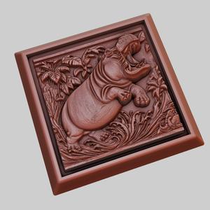 Hippopotamus Animal 3D Model for CNC Router Laser & 3D Printer