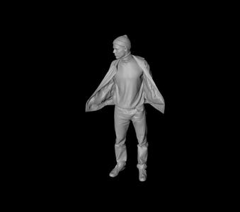 1/64 3D digital model of a funny boy relaxing