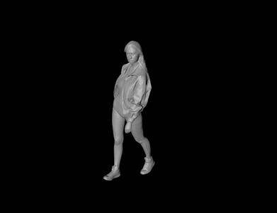 1/64 3D digital model of a woman walking
