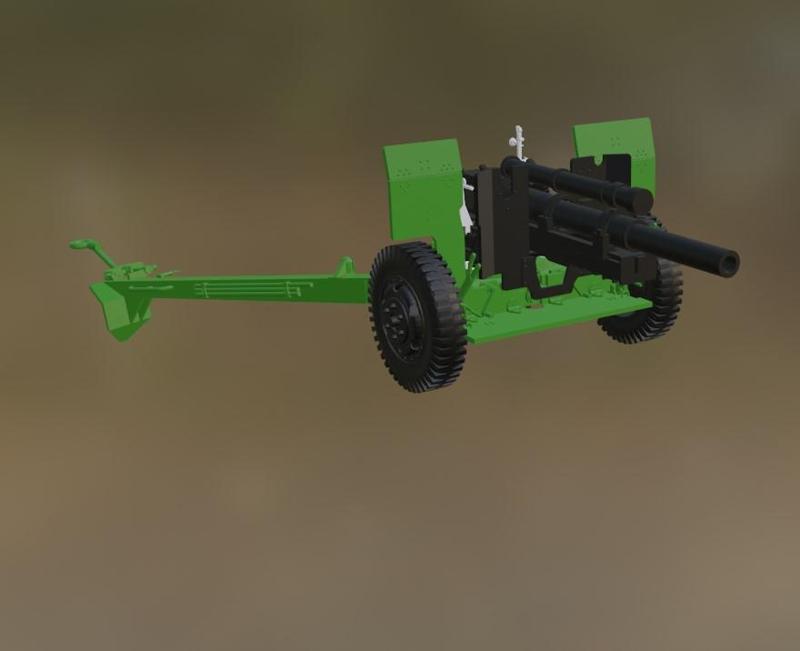 Artillery gun - US m2a1 105mm howitzer 1/16