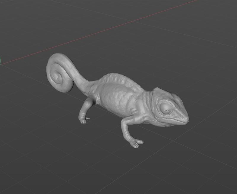 Chameleon 3D digital model