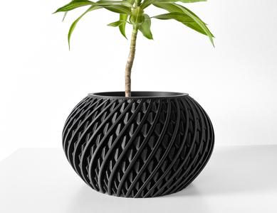 The Kio Planter Pot with Drainage Tray & Stand Included: Modern and Unique Home Decor for Plants and Succulents