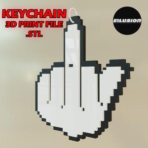 3D Printed KeyChain Pixelated